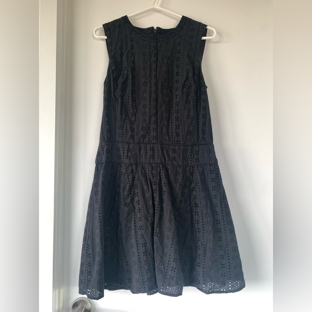 DKNY Black Drop-Waist Mini Dress